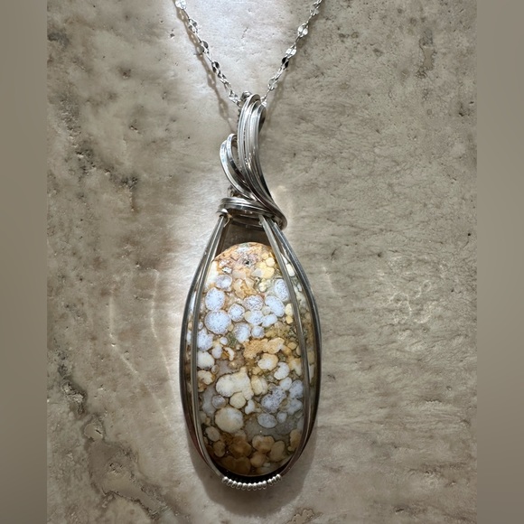 artifice jewelry Jewelry - Sterling Silver Cobra Jasper Healing Necklace Pendant